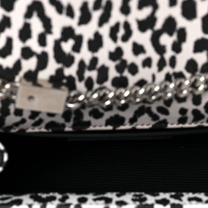 Saint Laurent Calfskin Leopard Small Monogram Kate Satchel White Black 4 of 6