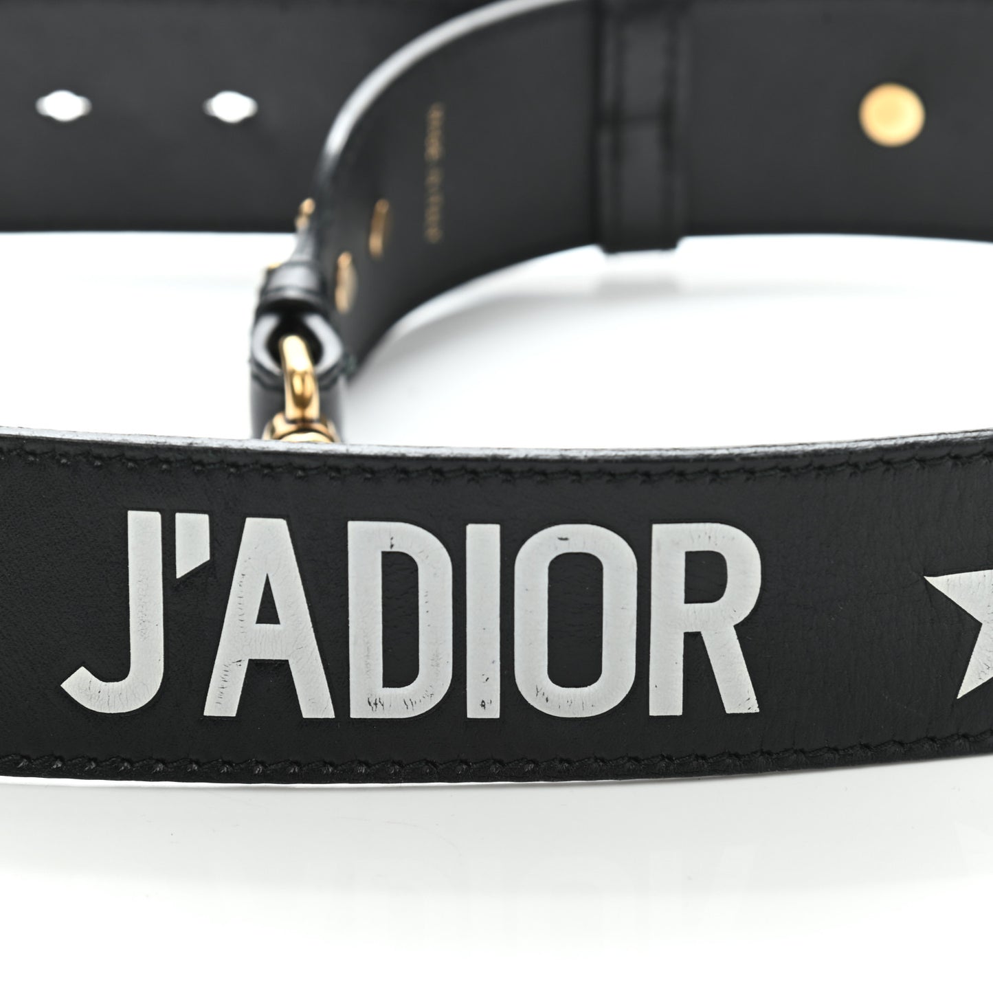 Calfskin J'Adior Shoulder Strap Black