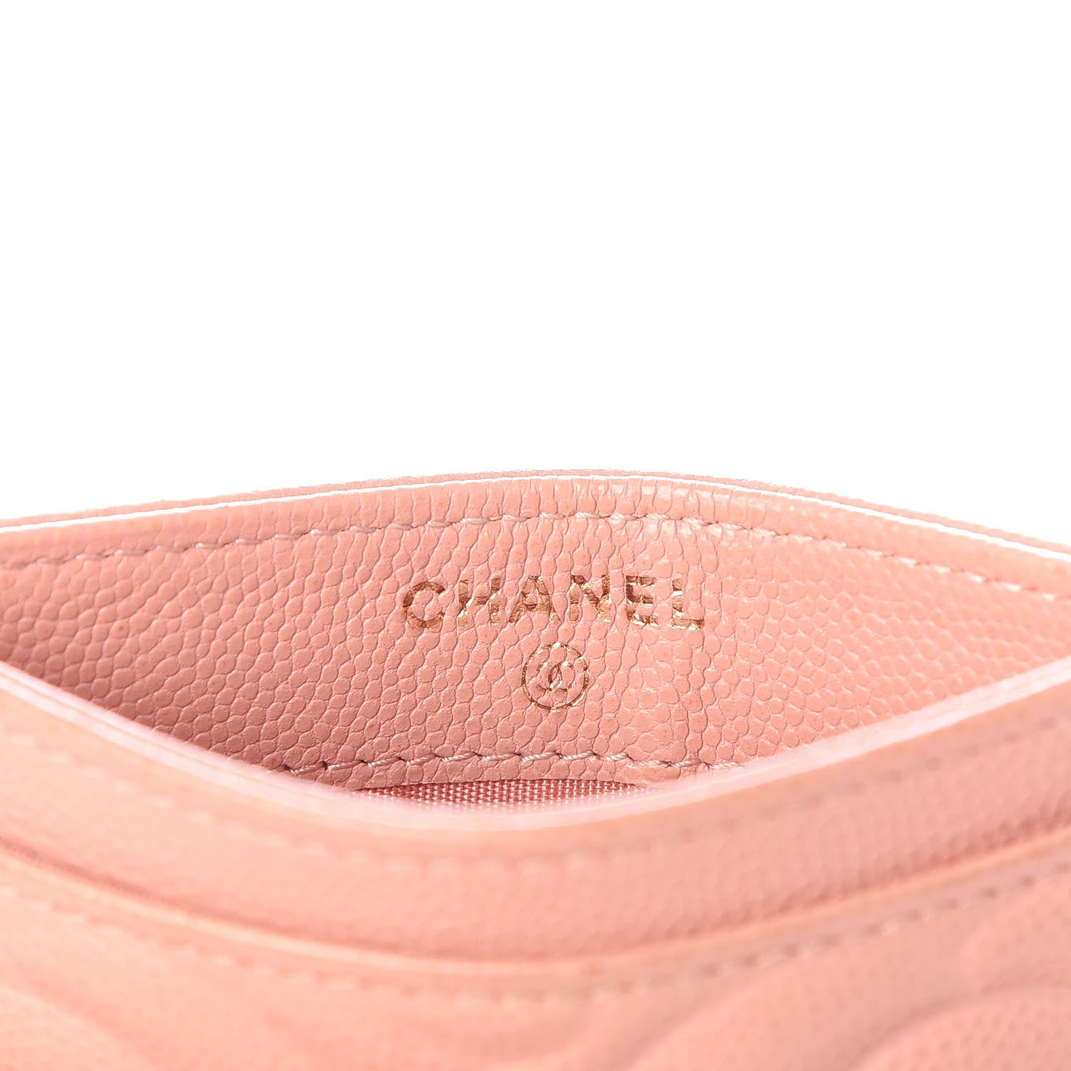 Chanel Caviar Camellia Embossed Card Holder Beige 6 of 9