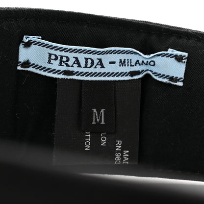 Prada Nylon Triango Metal Triangle Logo Womens Visor M Black 7 of 9