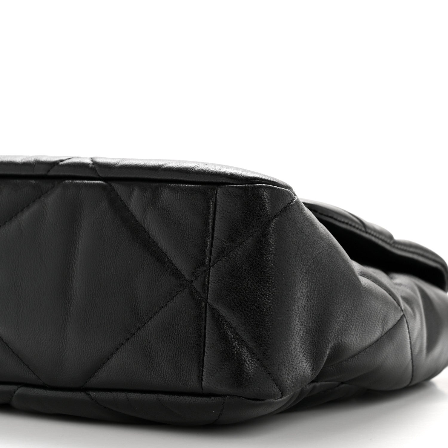 Chanel Shiny Goatskin Quilted Large Chanel 19 Flap Black 10 of 13