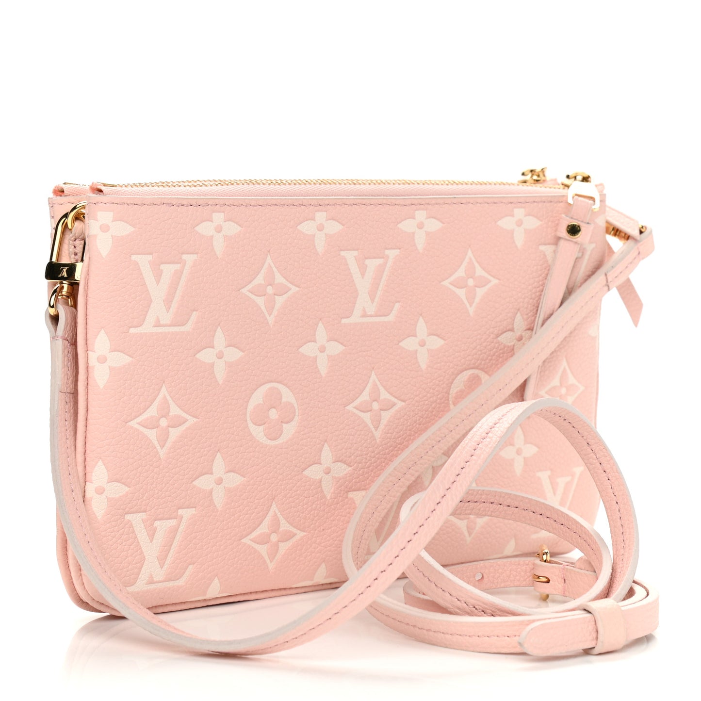Empreinte Monogram Double Zip Pochette Rose