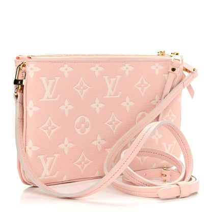 Louis Vuitton Empreinte Monogram Double Zip Pochette Rose 3 of 11