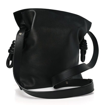 Loewe Calfskin Flamenco Knot Bag Black White 3 of 9