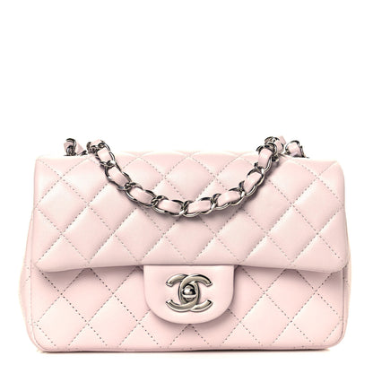 Chanel Lambskin Quilted Mini Rectangular Flap Light Purple 1 of 11