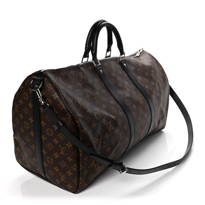 Louis Vuitton Monogram Macassar Keepall Bandouliere 55 2 of 4