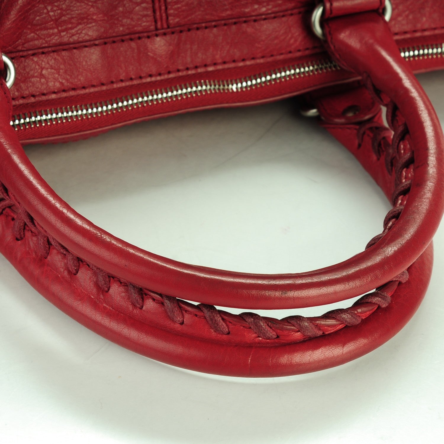 Balenciaga Agneau Classic Hardware Oversize Mens Bag Groseille 9 of 9