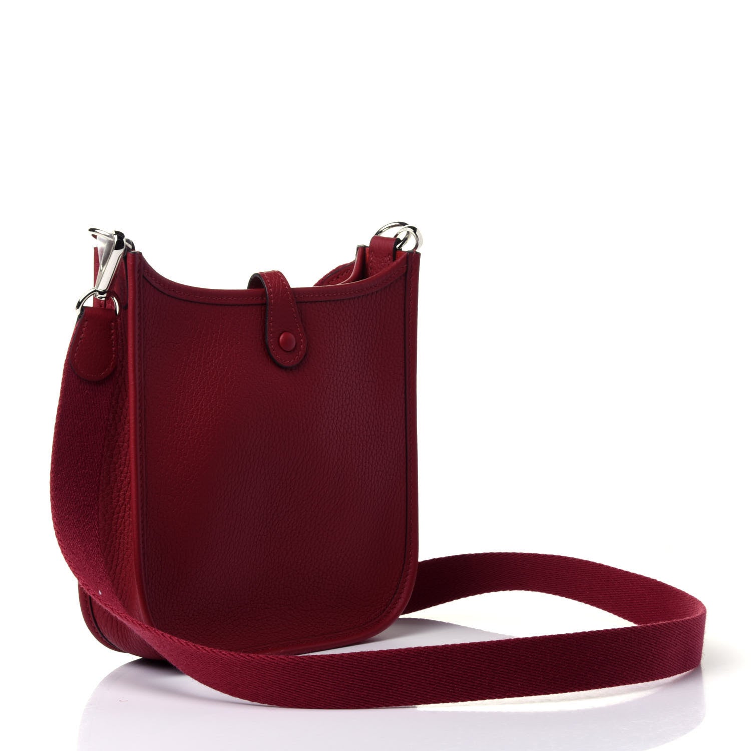 Hermes Taurillon Clemence Evelyne TPM Rouge Grenat 2 of 5