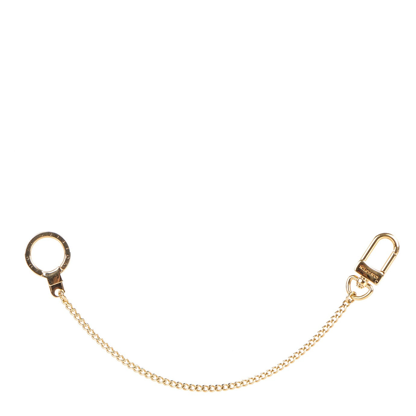 Metal Pochette Extender Key Ring Chain Gold