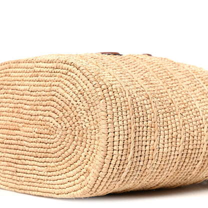 Celine Raffia Calfskin Triomphe Teen Panier Tan 10 of 10