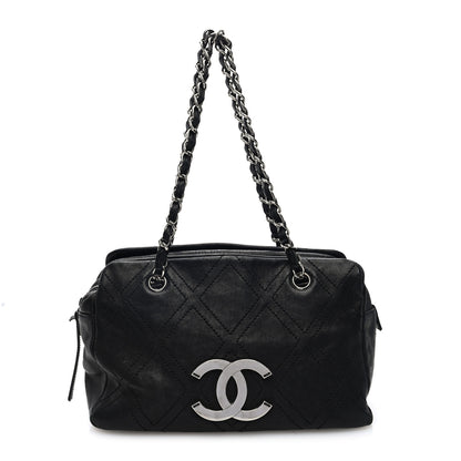 Chanel Calfskin Small Diamond Stitch Tote Black 1 of 10