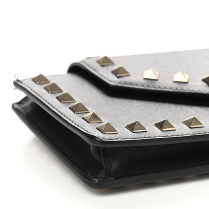 Valentino Garavani Calfskin Rockstud Phone Case With Chain Black 8 of 12