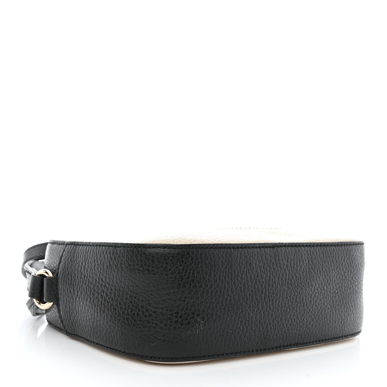 Gucci Dollar Calfskin Bi-Color Small Soho Disco Bag Mystic White Black 4 of 8