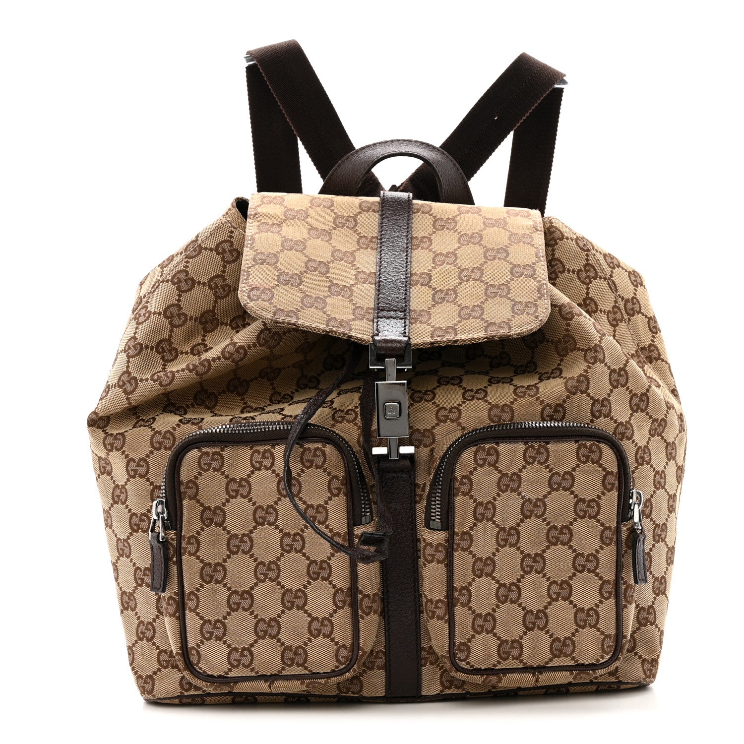 Gucci Monogram Backpack Dark Brown 1 of 15