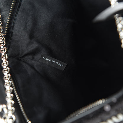 Miu Miu Paillettes Sequin Chain Shopping Bag Black 7 of 11