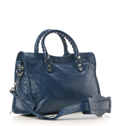 Balenciaga Agneau Classic Silver Hardware S City Bleu Profond 4 of 8