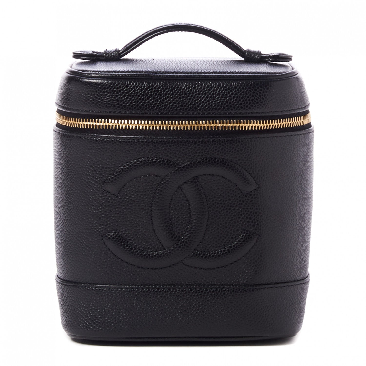 Chanel Caviar Vanity Cosmetic Case Black 1 of 8