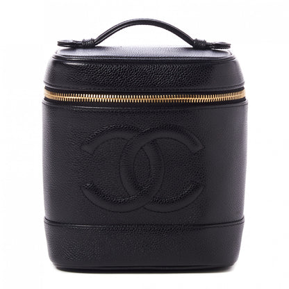 Chanel Caviar Vanity Cosmetic Case Black 1 of 8