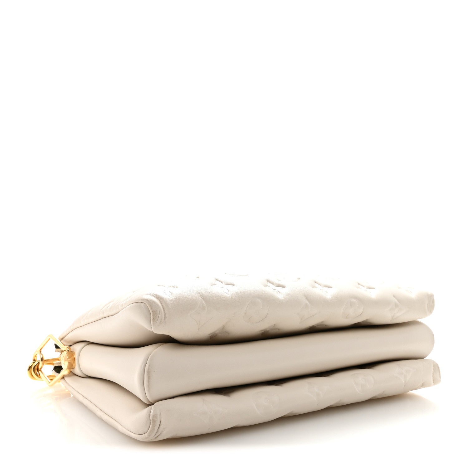 Louis Vuitton Lambskin Embossed Monogram Coussin PM White 4 of 9