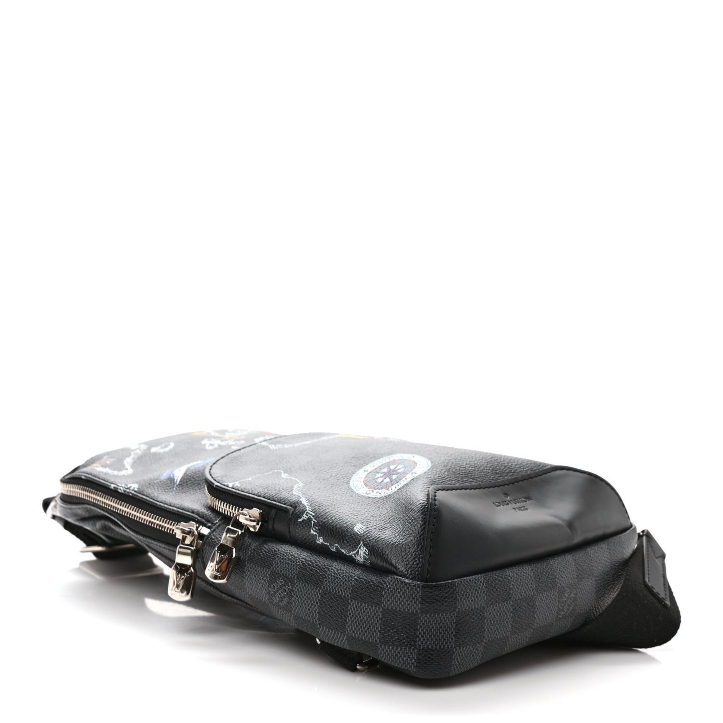 Damier Graphite World Map Avenue Sling Backpack