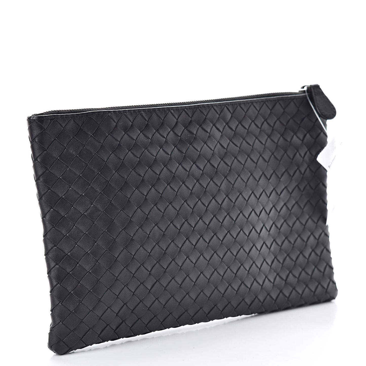 Nappa Intrecciato Medium Zip Pouch Black
