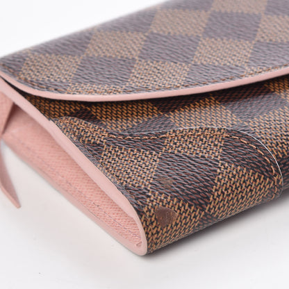 Louis Vuitton Damier Ebene Caissa Wallet Rose Ballerine 8 of 10