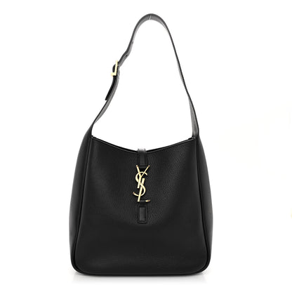 Saint Laurent Smooth Calfskin Small Le 5 A 7 Soft Hobo Black 1 of 9