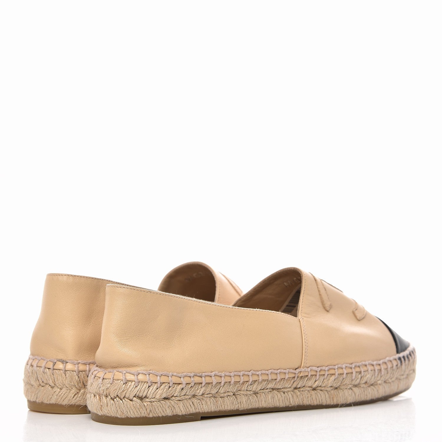 Chanel Lambskin CC Espadrilles 41 Beige Black 4 of 9