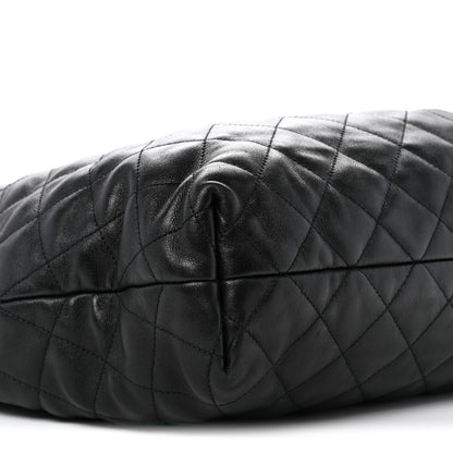 Saint Laurent Lambskin Quilted Maxi Icare Shopping Tote Black 10 of 15