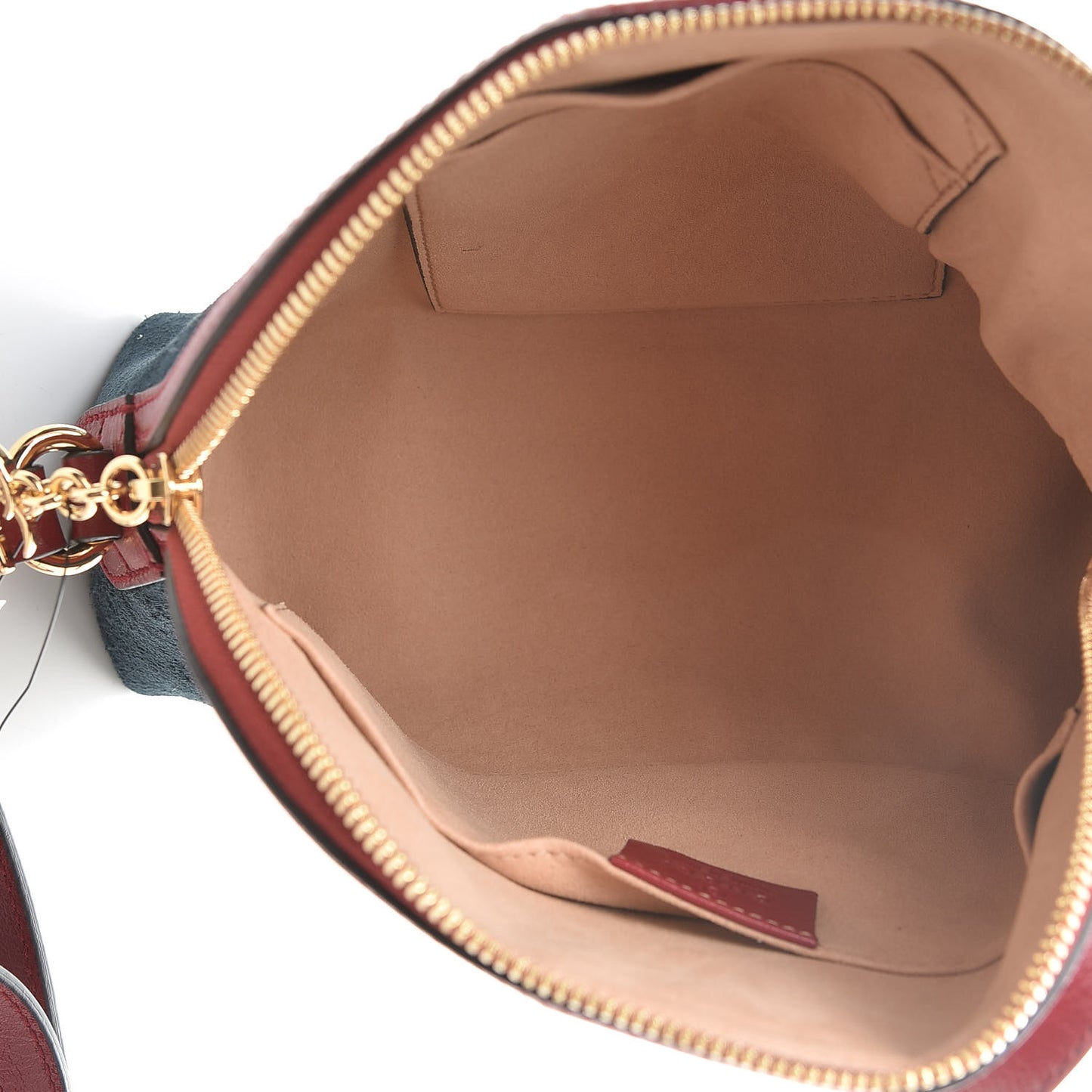 Suede Calfskin Web Small Ophidia Dome Shoulder Bag New Blue Romantic Cherry