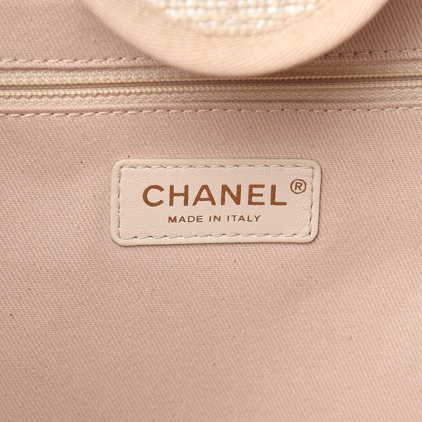 Canvas Large Deauville Tote Light Beige