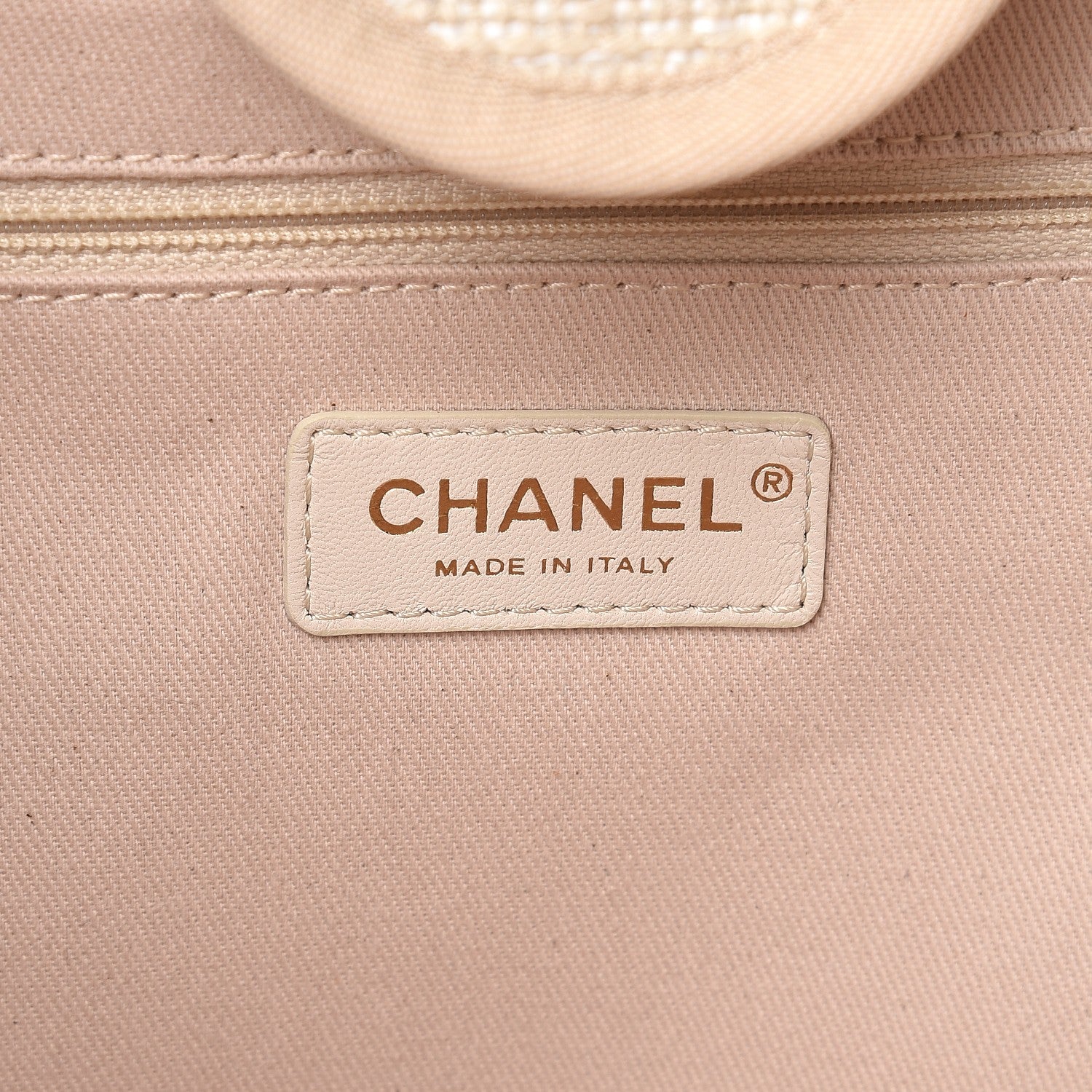 Chanel Canvas Large Deauville Tote Light Beige 6 of 7