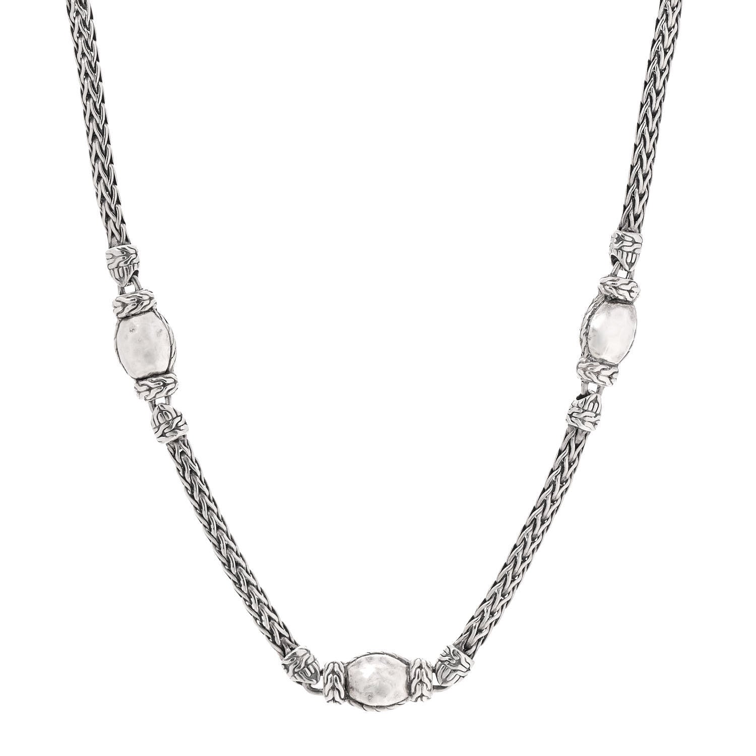 John Hardy Sterling Silver Palu Station Necklace 1 of 5