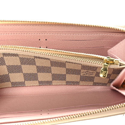 Louis Vuitton Damier Azur Clemence Wallet Rose Ballerine 6 of 7
