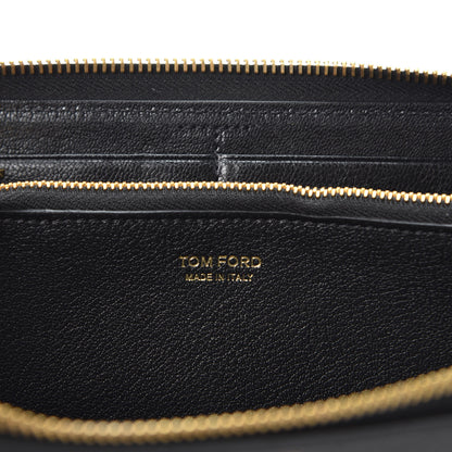 Tom Ford Calfskin TF Zip Around Wallet Black 7 of 7