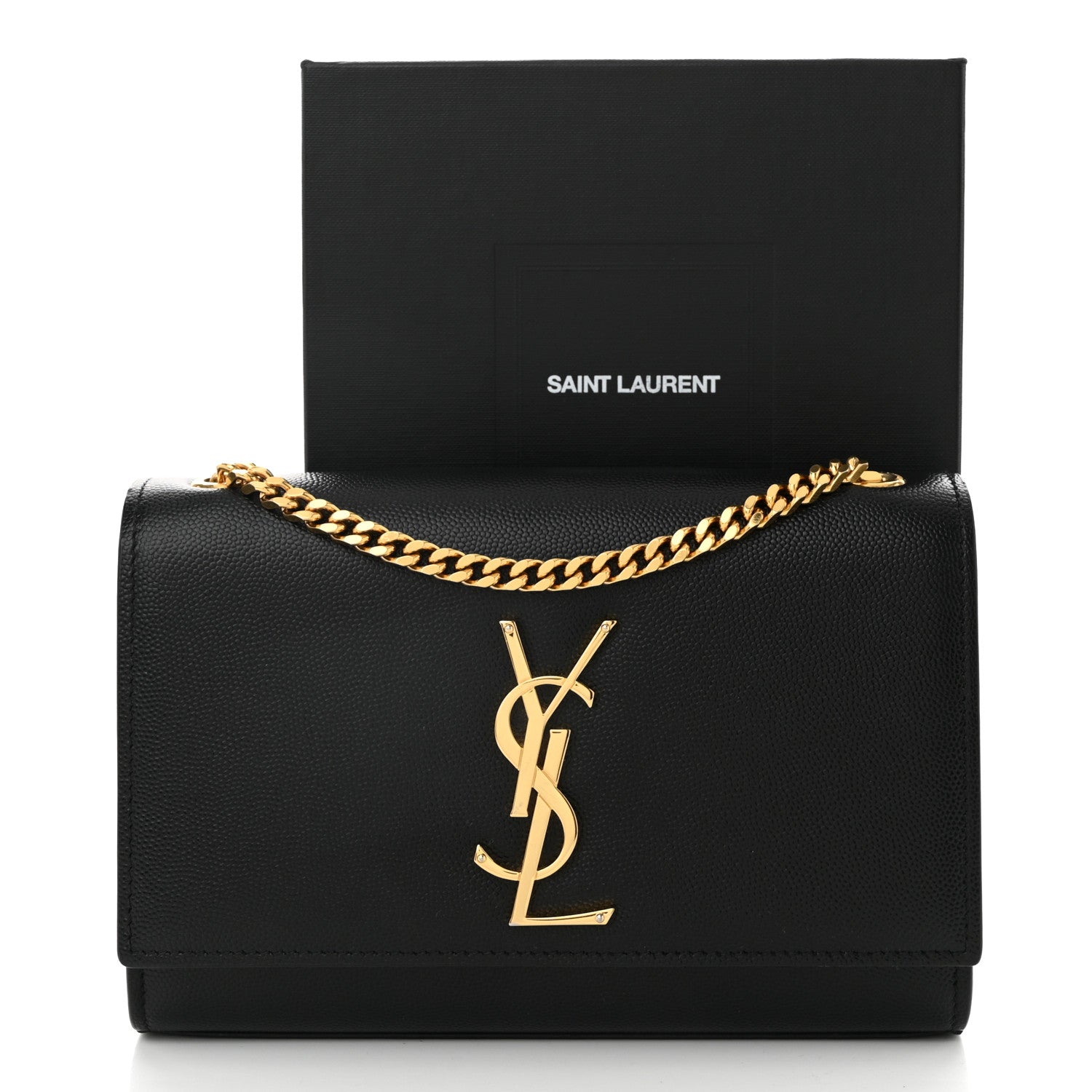 Saint Laurent Grain De Poudre Small Monogram Kate Satchel Black 11 of 11