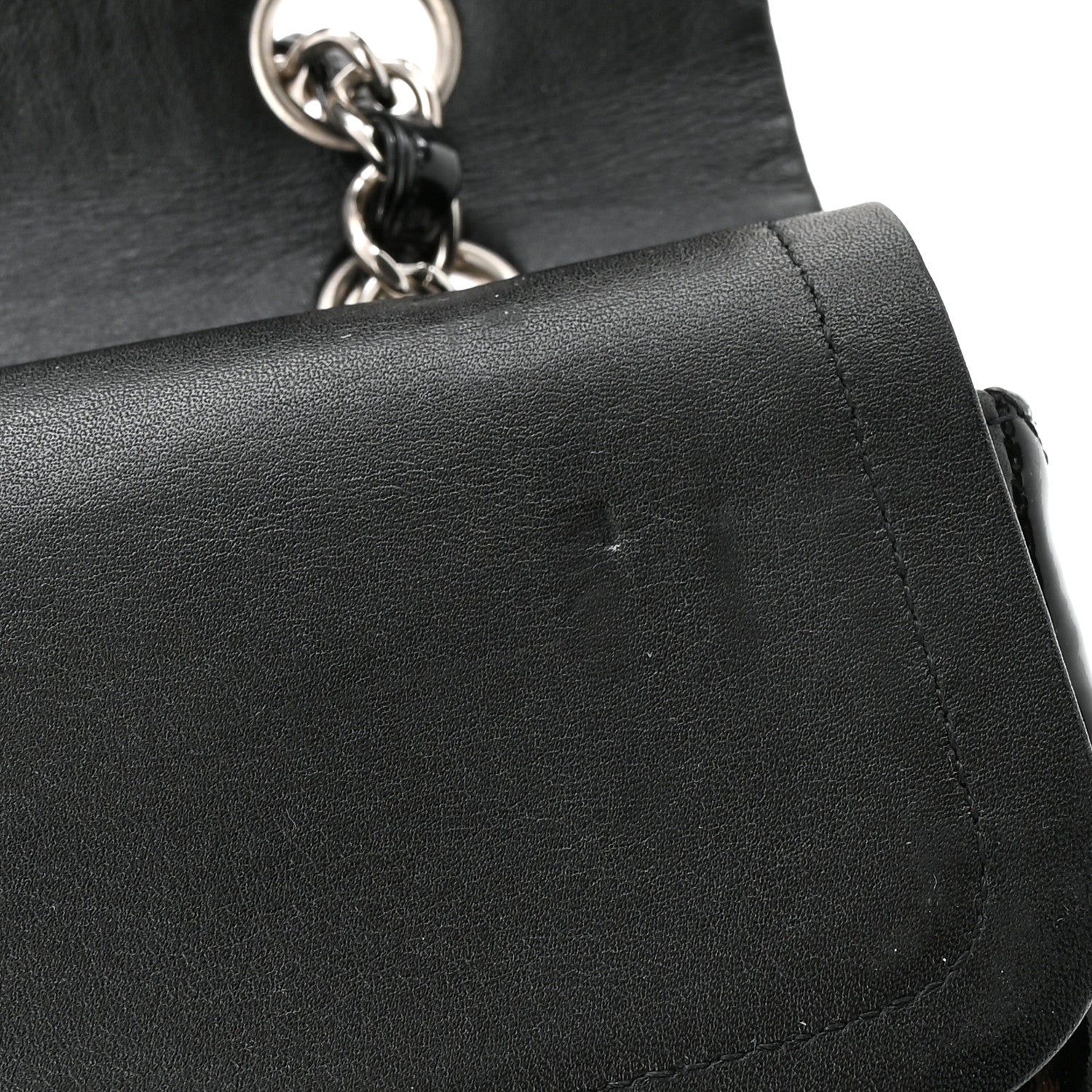 Chanel Patent Quilted Medium Double Flap Black 12 of 12