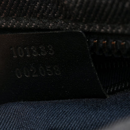 Gucci Denim Monogram Hobo Black 7 of 10