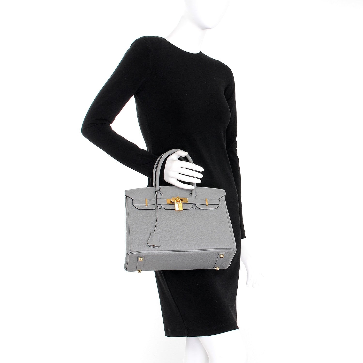 Hermes Togo Birkin 30 Gris Mouette 2 of 38