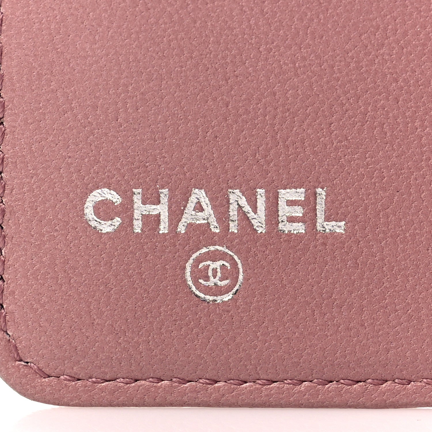 Chanel Lambskin Camellia Embossed Yen Wallet Black 6 of 7
