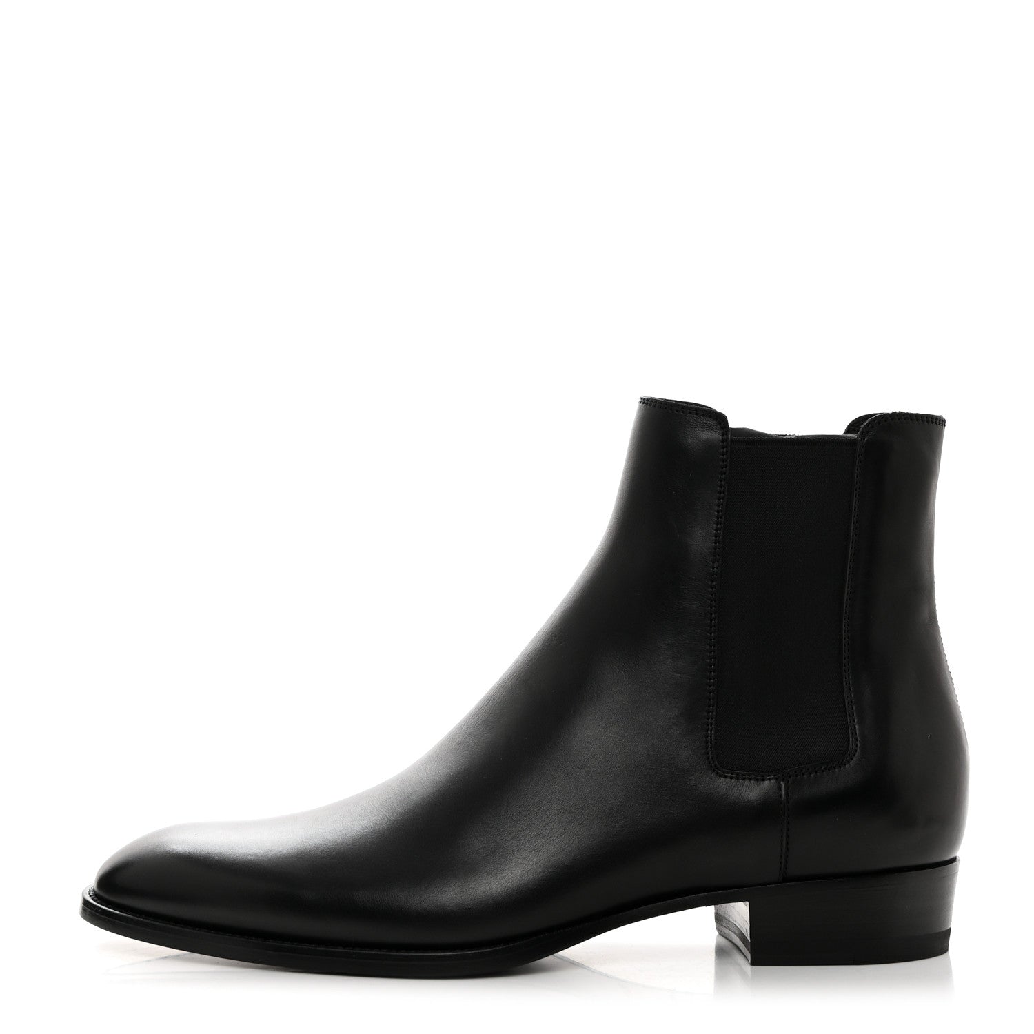 Saint Laurent Calfskin Mens Wyatt Chelsea Boots 44 Black 1 of 8