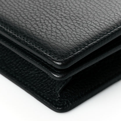 Gucci Calfskin Mini GG Marmont Chain Wallet Black 9 of 9