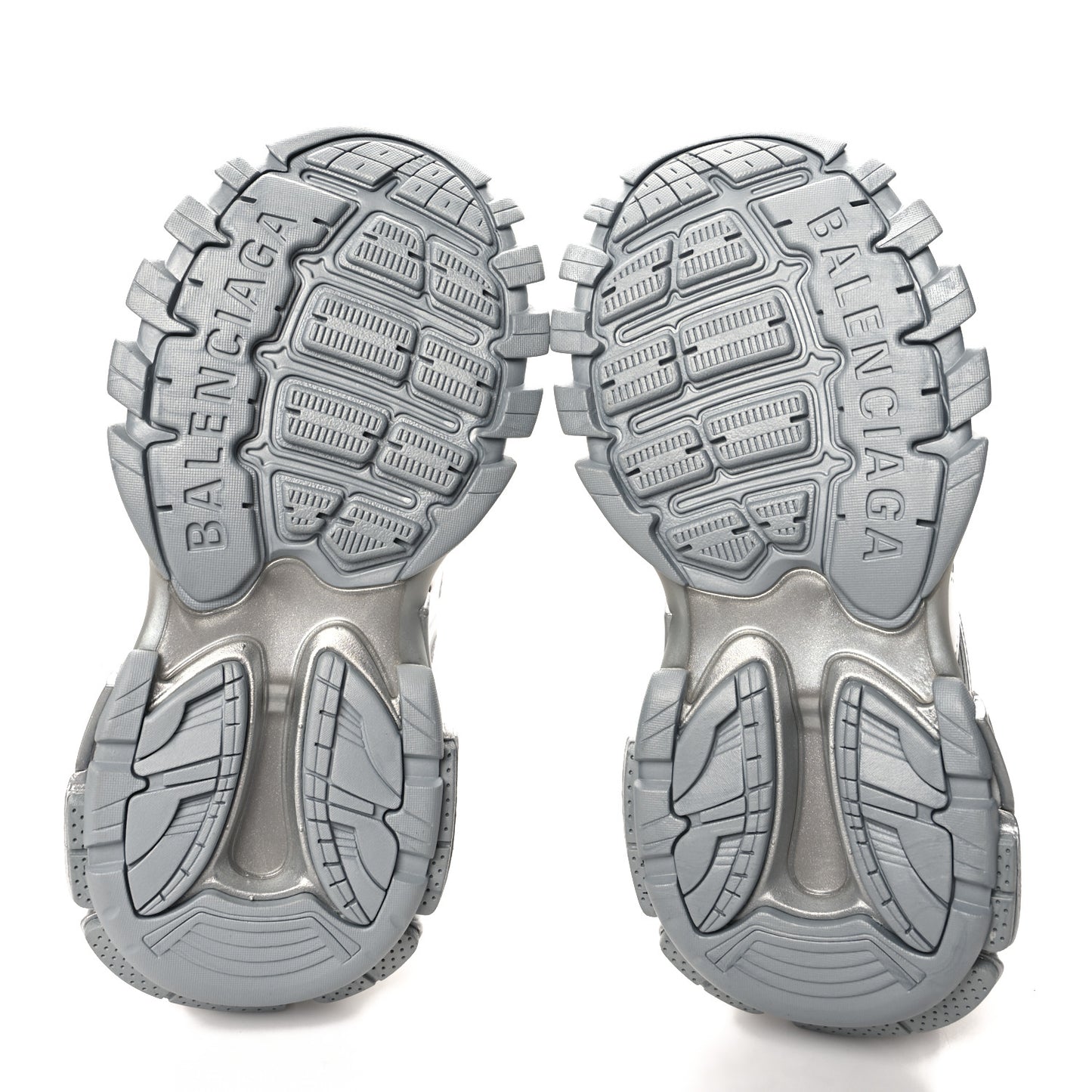 Metallic Calfskin Mesh Nylon Womens Track Sneakers 36 Silver