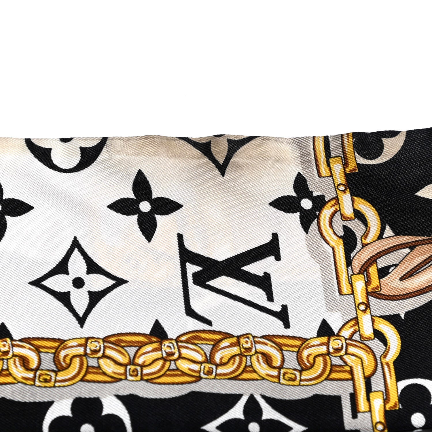 Louis Vuitton Silk Monogram Confidential Bandeau Black 6 of 6