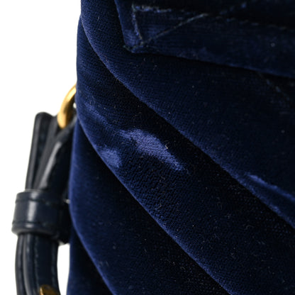 Saint Laurent Velvet Y Quilted Monogram Toy Loulou Crossbody Bag Navy 25 of 31