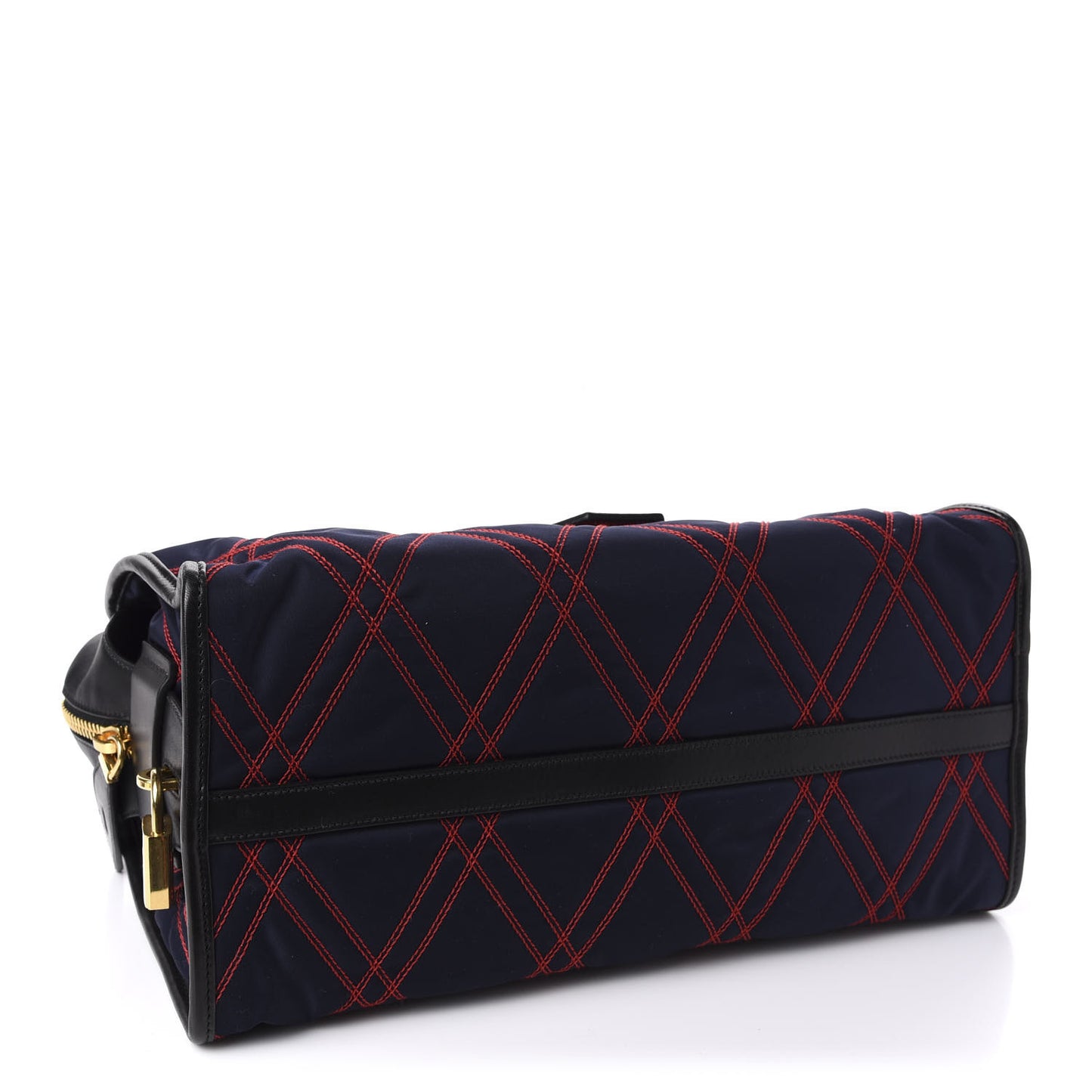 Tessuto Nylon Quilted Impunturato Bauletto Baltico Fuoco