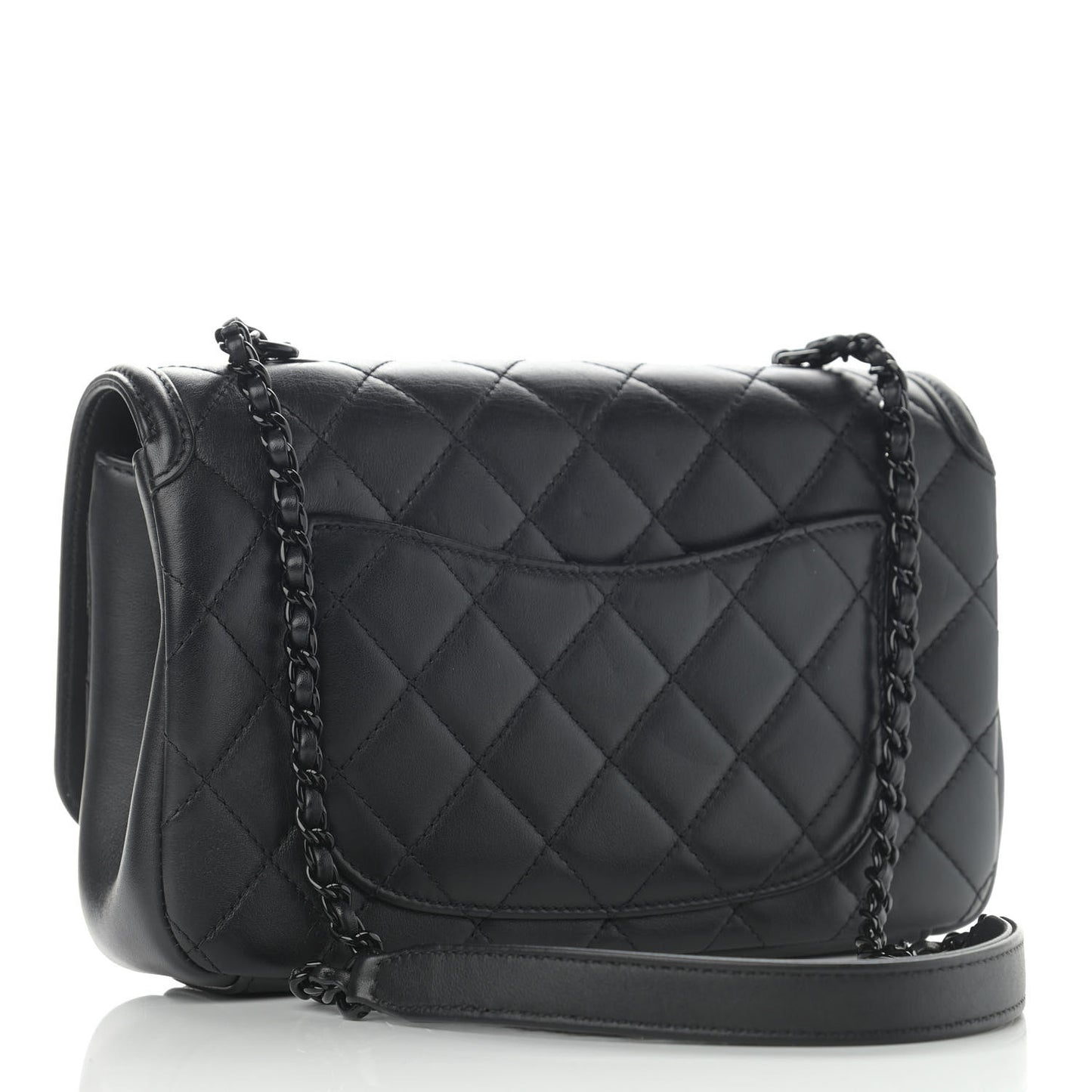 Lambskin Quilted Small CC Filigree Flap Black