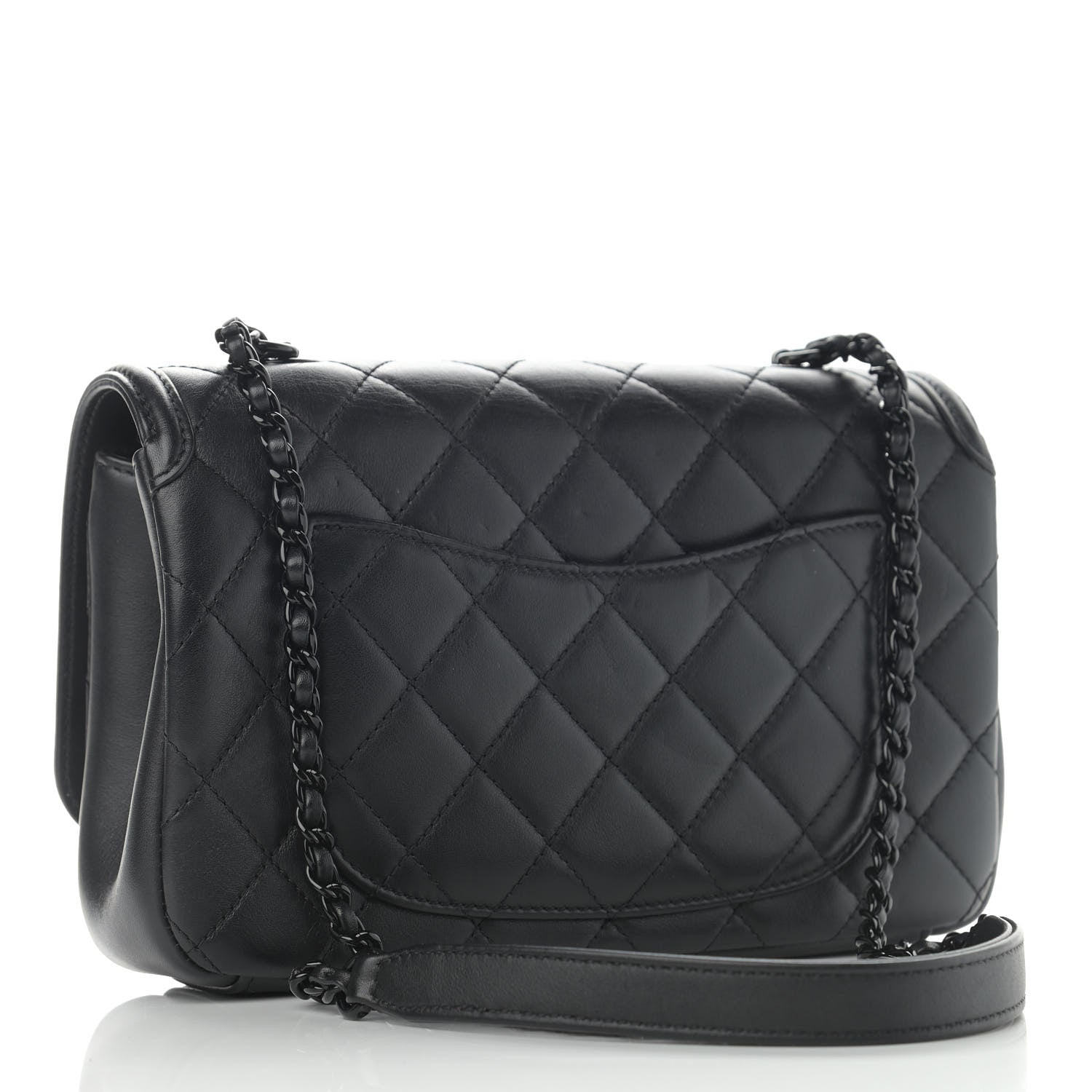 Chanel Lambskin Quilted Small CC Filigree Flap Black 3 of 13