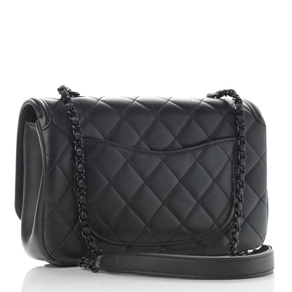 Chanel Lambskin Quilted Small CC Filigree Flap Black 3 of 13