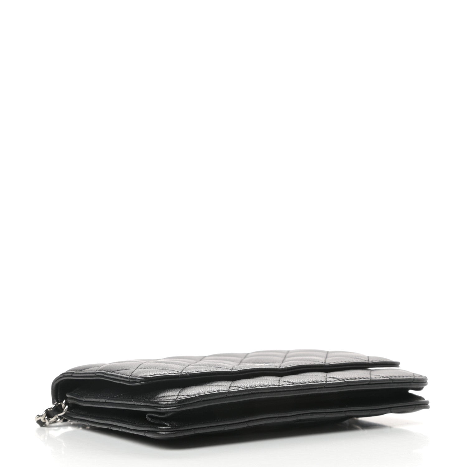Chanel Lambskin Quilted Wallet On Chain WOC Black 4 of 12